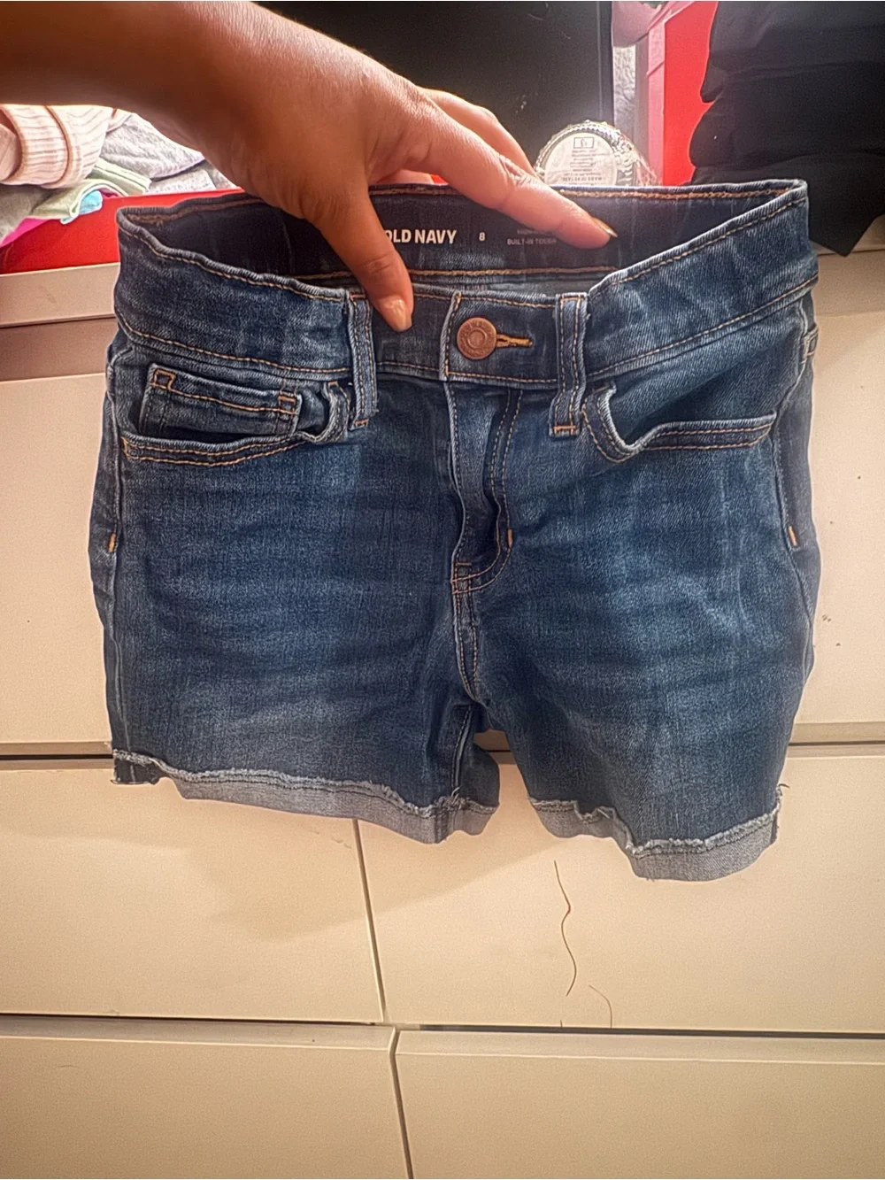 Old Navy Blue Washed Denim Cutoff Shorts